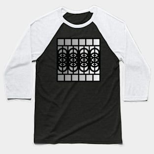 “Dimensional Cloning” - V.1 Grey - (Geometric Art) (Dimensions) - Doc Labs Baseball T-Shirt